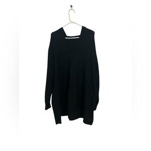 Women’s Lane Bryant Black V-Neck Hooded Sweater Size 26/28